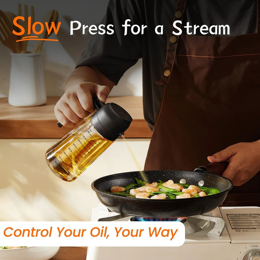 PureMist 2-in-1 Oil Sprayer & Dispenser Bottle – 470ml Cartimium