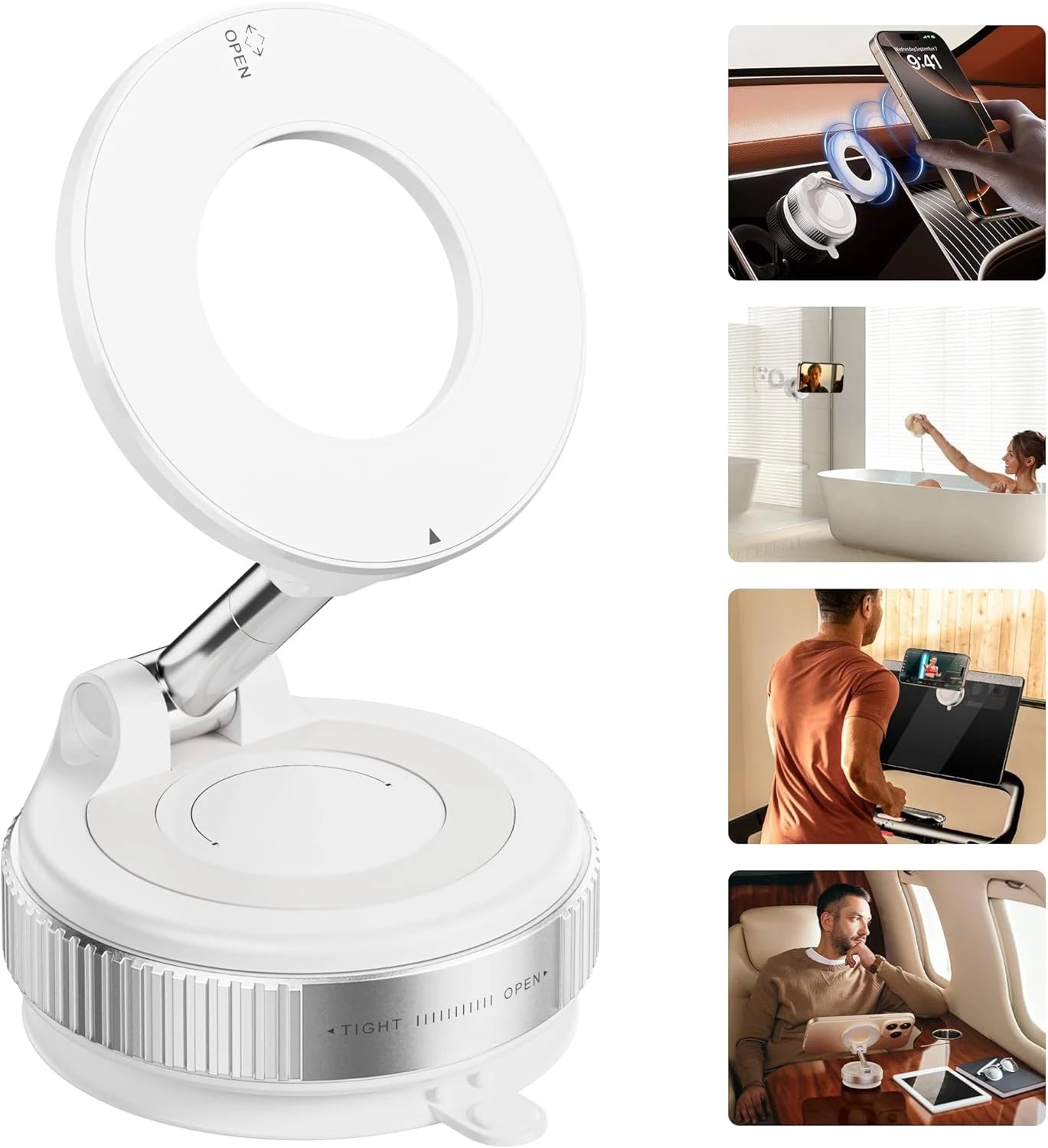 360° Rotating Suction Mount for iPhone & Android