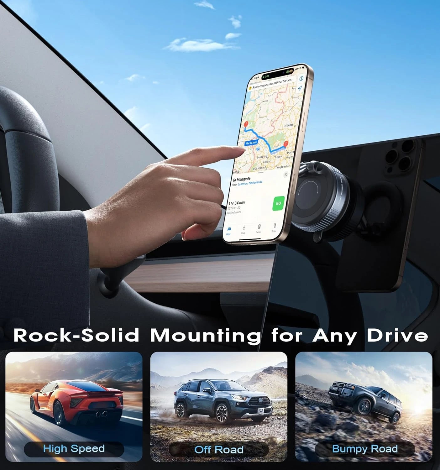 360° Rotating Suction Mount for iPhone & Android